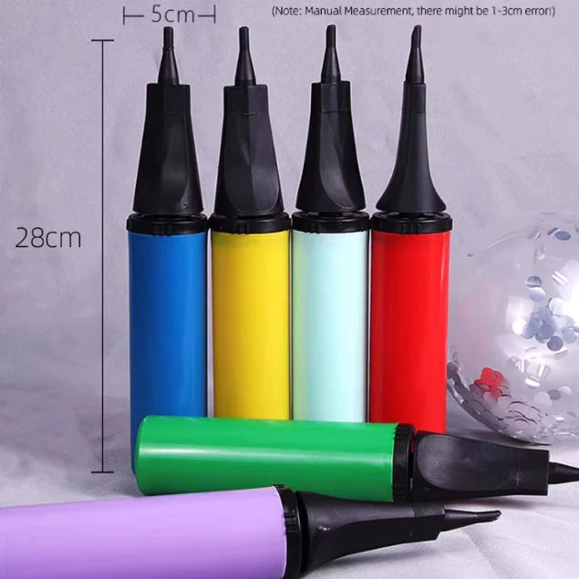 Balloon Air Pump Inflator Plastic DIY Hand Held Foot Pump Random Color