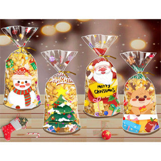 50pcs Christmas loot bags Santa candy cookie gift Packaging OPP Pouch