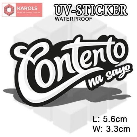 1pc Spoof Brand WATERPROOF Permanent UV Sticker Embossed Printed Logo