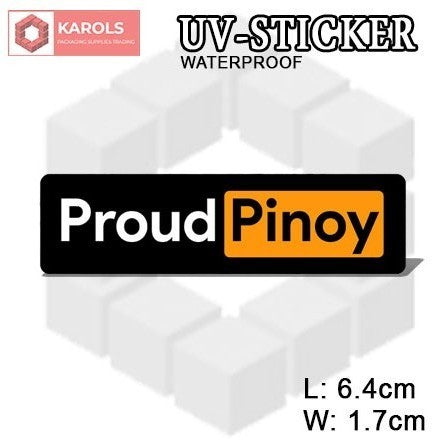 1pc Spoof Brand WATERPROOF Permanent UV Sticker Embossed Printed Logo