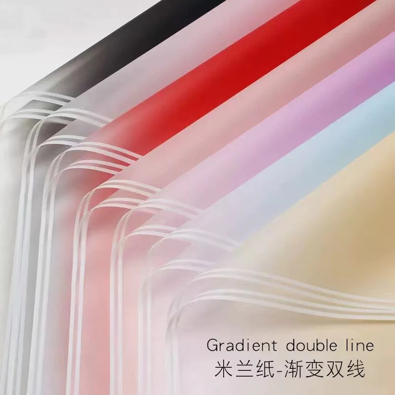 20pcs GRADIENT bouquet wrapper Flower Wrapping Paper Waterproof Gift Wrapper