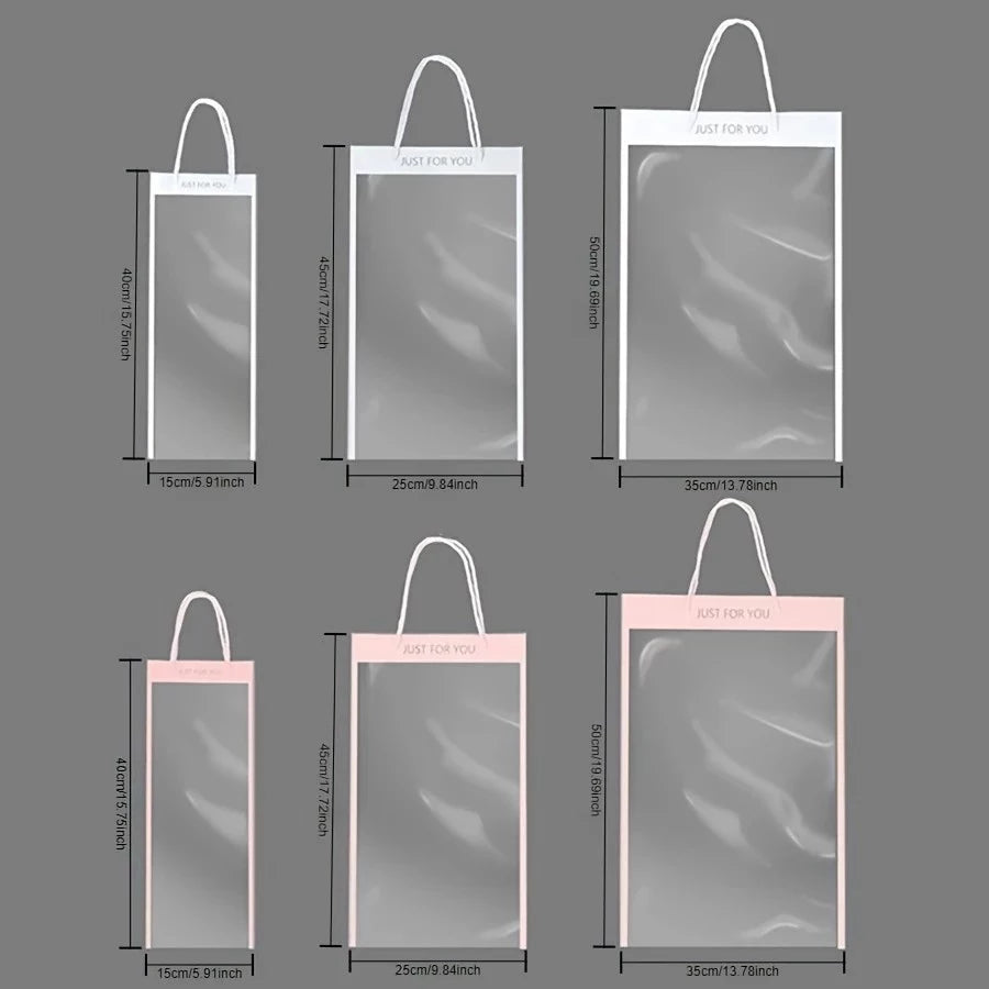 Clear Purse Handbag Bouquet - For Valentine's Gift Transparent Handbag Bouquet for Her