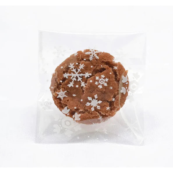 100pcs Snow Flakes Biscuit Cookies and Candies Food Packaging Plastic Bags