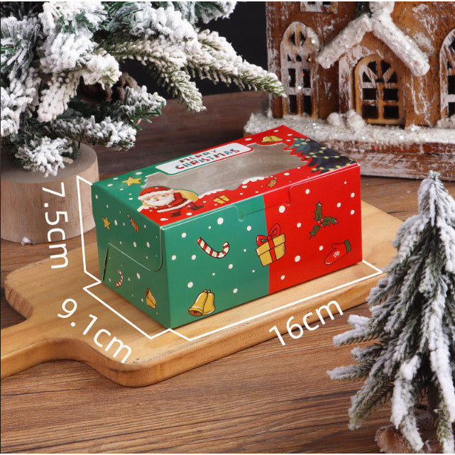 (4, 6, 12 Holes) Christmas Cupcake/Muffin/Pastry Box w/out holder Packaging Box