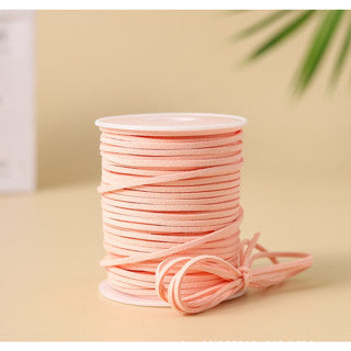 1roll Leather Cord Rope - Non-Elastic Vibrant Multicolor Craft Thread DIY, double-sided