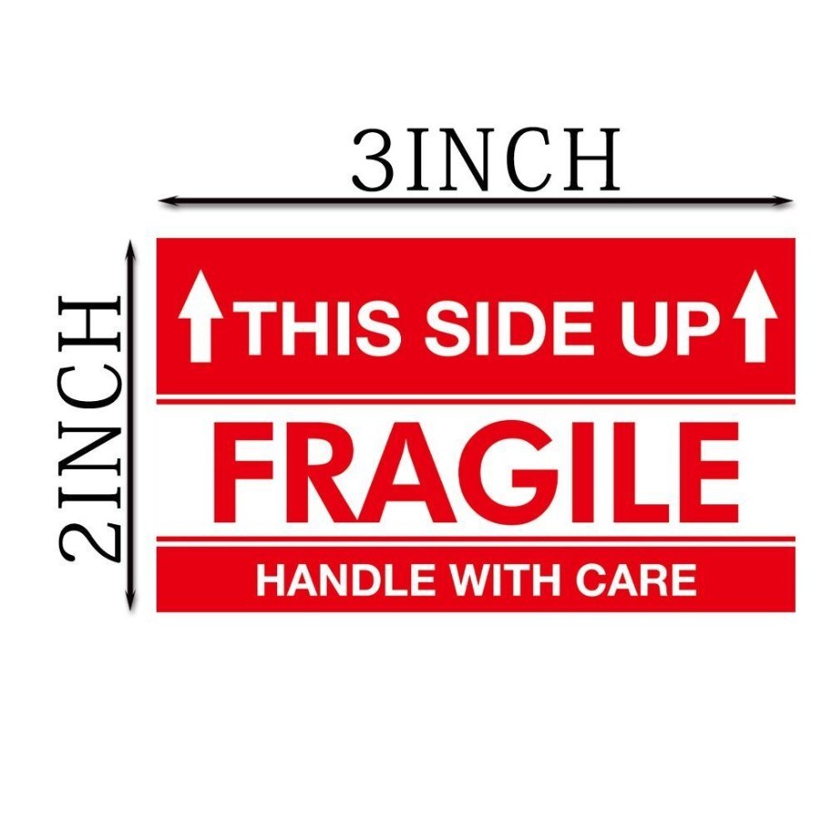 500/120 Pcs label | Roll Packing Warning Sticker Fragile Shipping Mailing Handle with Care Stickers