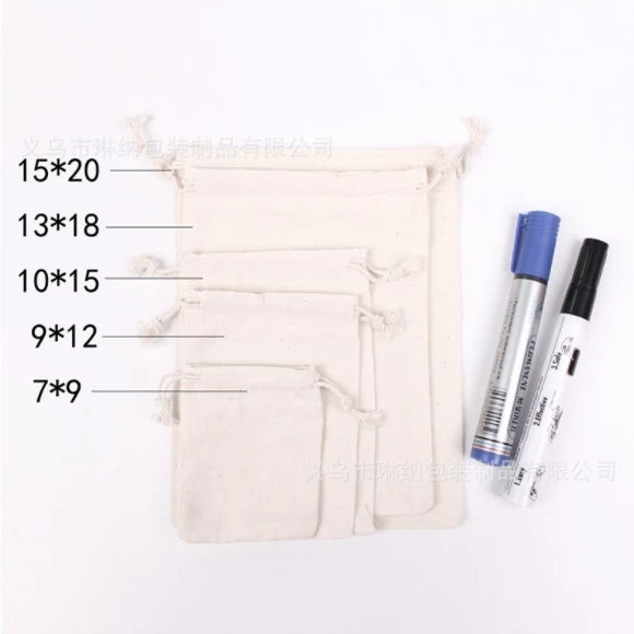 Canvas Drawstring Pouch/ Katsa Dustproof Bag/ Jewelry Storage Organizer