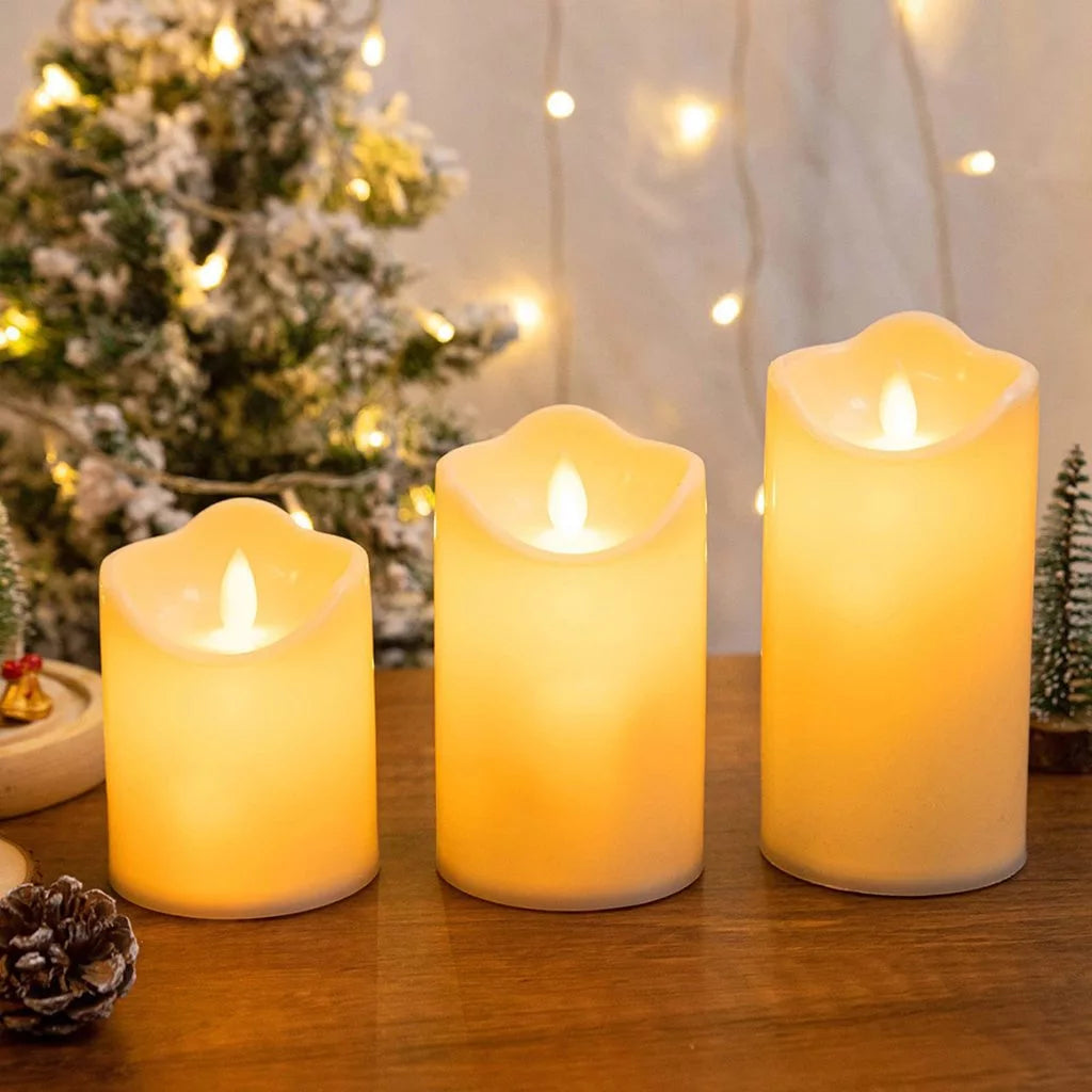 LED Swinging Candle Flameless Candle Warm Light With Battery electronic candle glossy