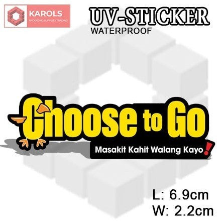 1pc Spoof Brand WATERPROOF Permanent UV Sticker Embossed Printed Logo