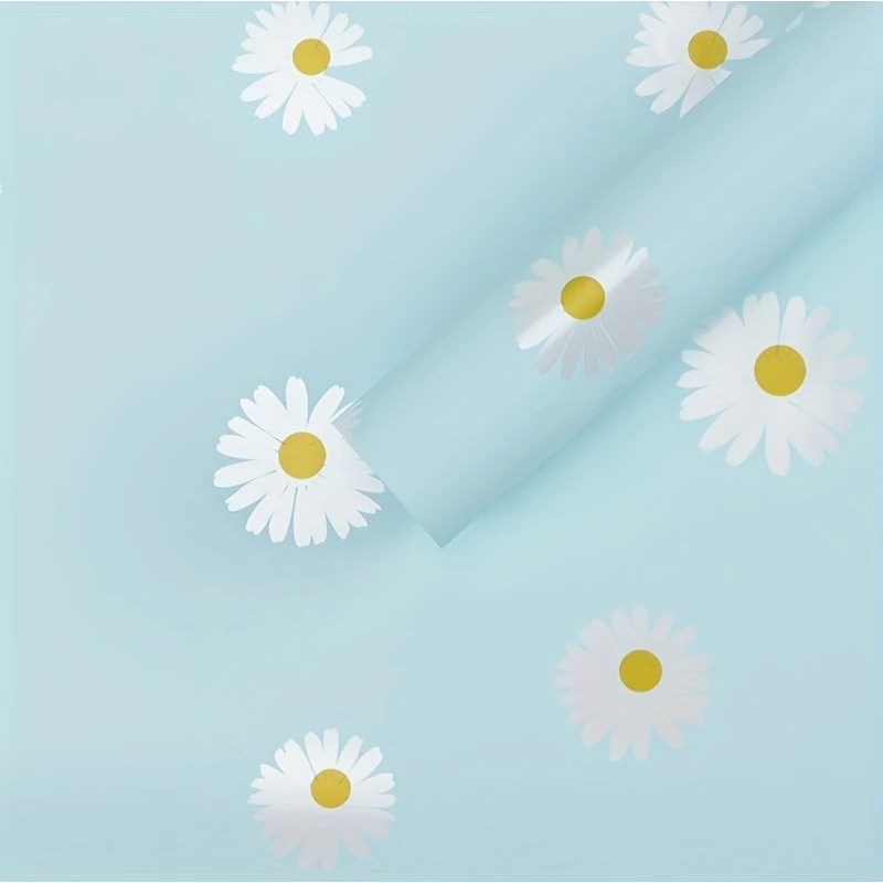 20pcs | Daisy Bouquet Wrapping Paper – Fresh as You Floral Design Perfect for fresh bouquets, gift