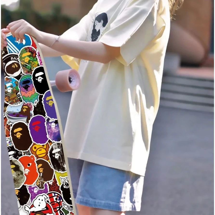 50pcs Ape Head graffiti stickers - diy motorcycle refrigerator notebook waterproof sticker