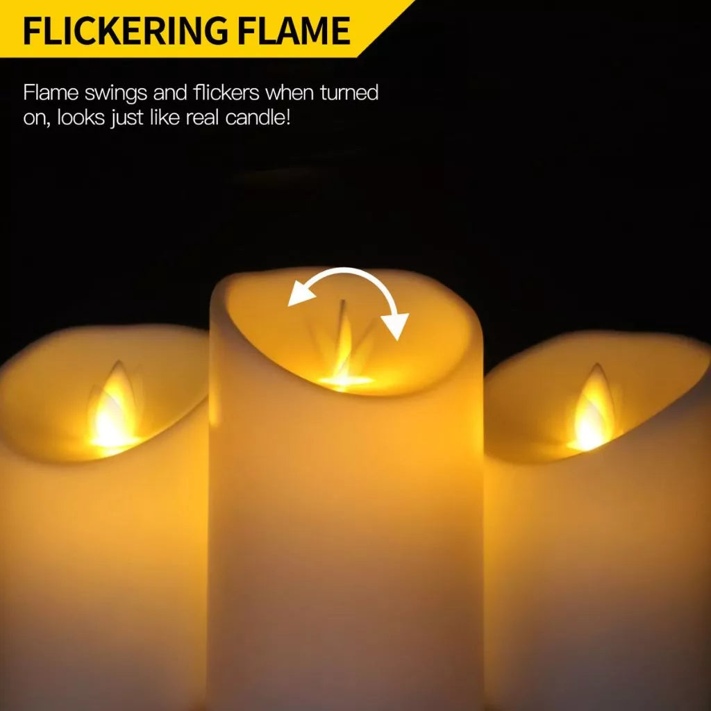 LED Swinging Candle Flameless Candle Warm Light With Battery electronic candle glossy