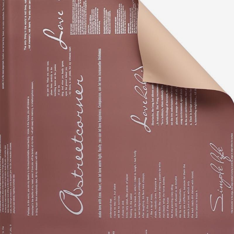 20pcs | Two-color English Letter Flower packaging Korean style wrapping paper