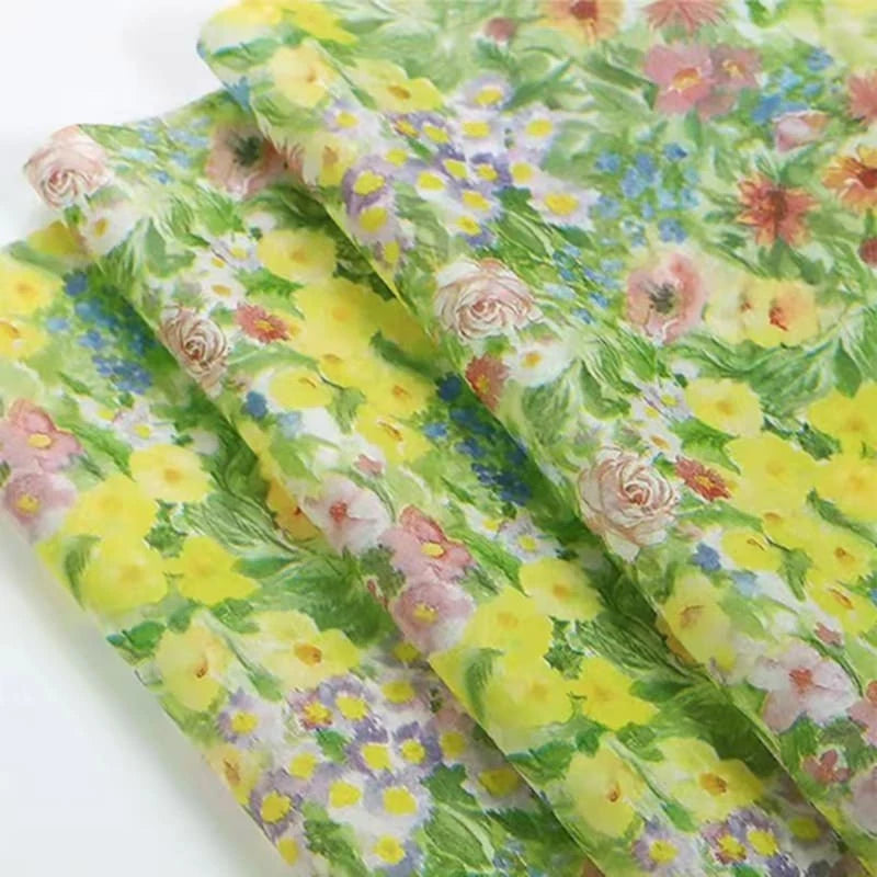 10pcs Spring FLOWER series Sydney paper flower bouquet wrapping paper printed tissue paper