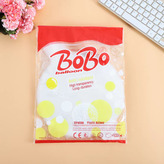 1Pc Bobo Clear Transparent Helium Balloon 11"18''20''24"36 Inches