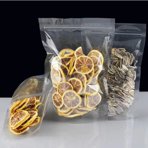 (50pcs) STAND UP POUCH | Clear Resealable Zip Lock Bag