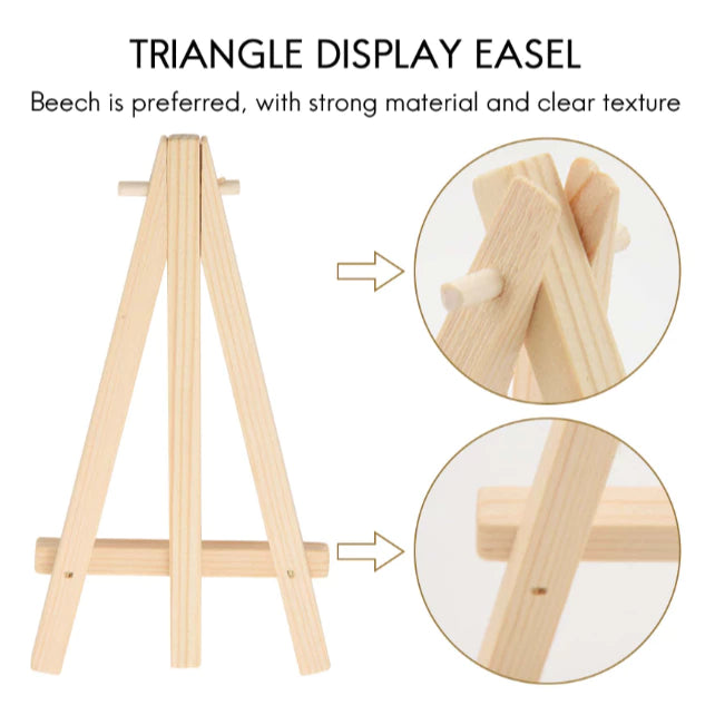 Mini Wood Display Easel Artist Small Wooden Easel Stand Art Craft Painting Triangle