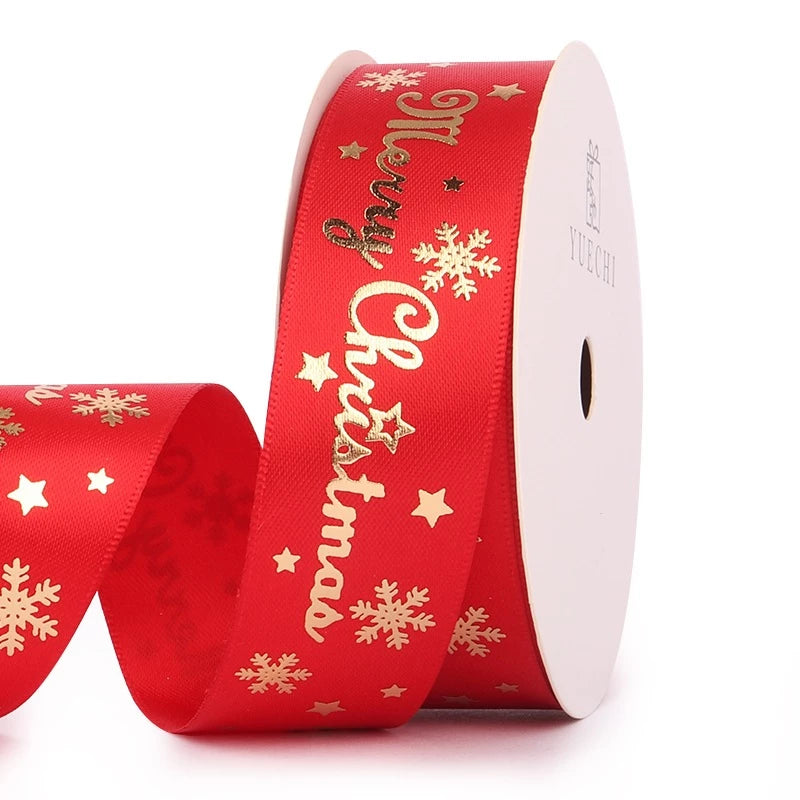 25yards 2.5cm decoration Christmas ribbon gift box gift packaging ribbon cake baking bow