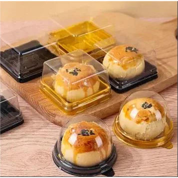50pcs Plastic Dome Round And Square / Cake Blister Box Container Pastry Packing Box