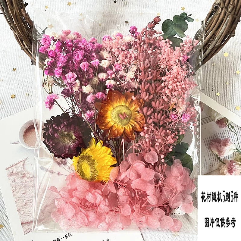 1Pack Dried flower Material Bag painting diy greeting cards real bouquet natural jarrones