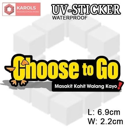 1pc Spoof Brand WATERPROOF Permanent UV Sticker Embossed Printed Logo
