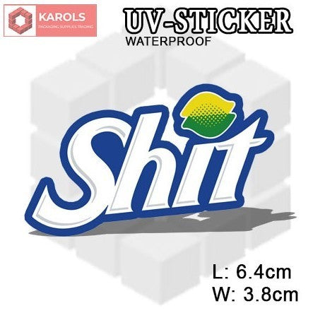 1pc Spoof Brand WATERPROOF Permanent UV Sticker Embossed Printed Logo