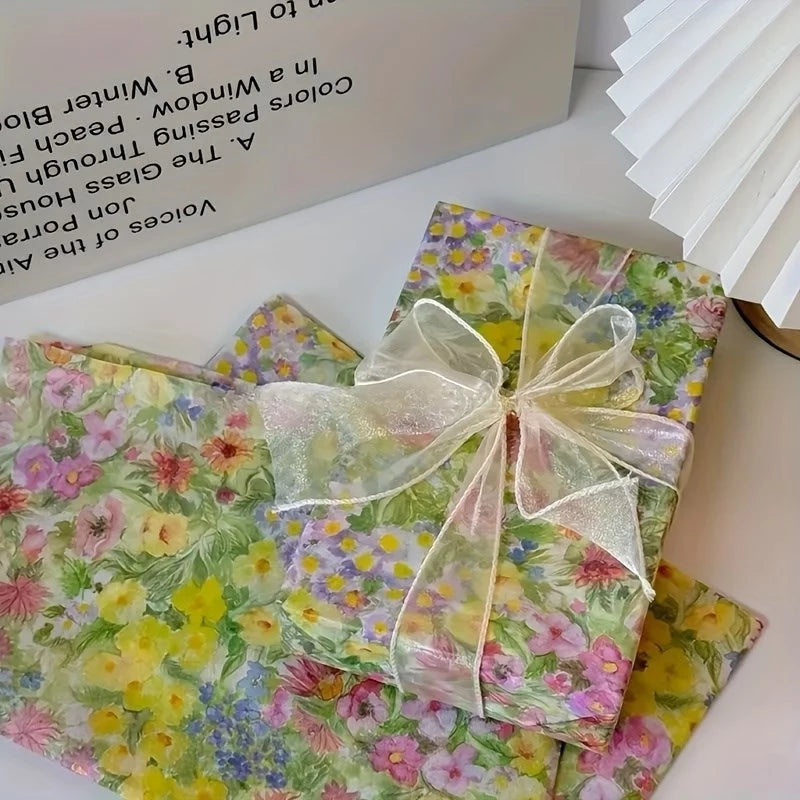 10pcs Spring FLOWER series Sydney paper flower bouquet wrapping paper printed tissue paper