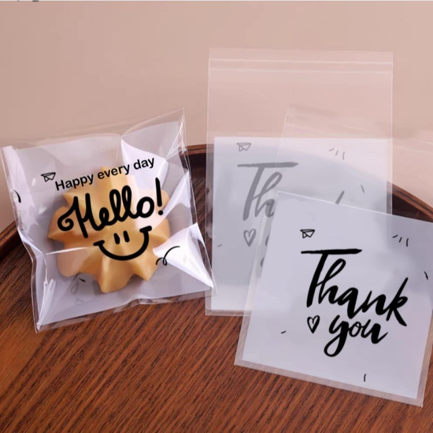 100 PCS Biscuit Cookies and Candies Food Packaging Plastic Bags