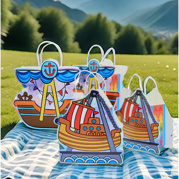 Carnival Laminated Paper Bag Special-shaped White Card Boutique Gift Bag 21*17*13.5cm