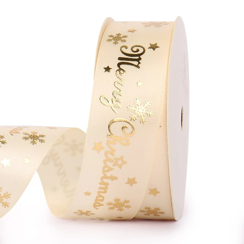 25yards 2.5cm decoration Christmas ribbon gift box gift packaging ribbon cake baking bow