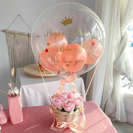 1Pc Bobo Clear Transparent Helium Balloon 11"18''20''24"36 Inches