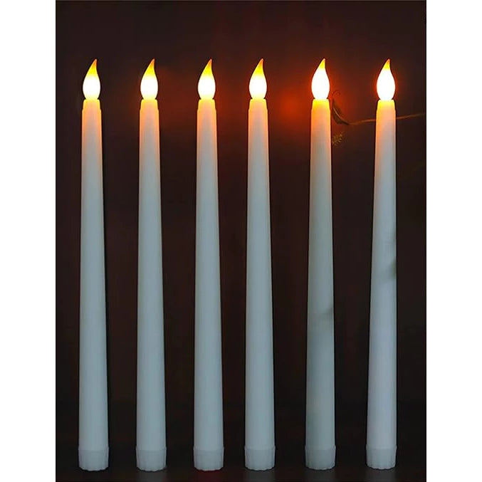 1pc LED Long Pole Candle Light Realistic Flickering Flameless Taper Candles