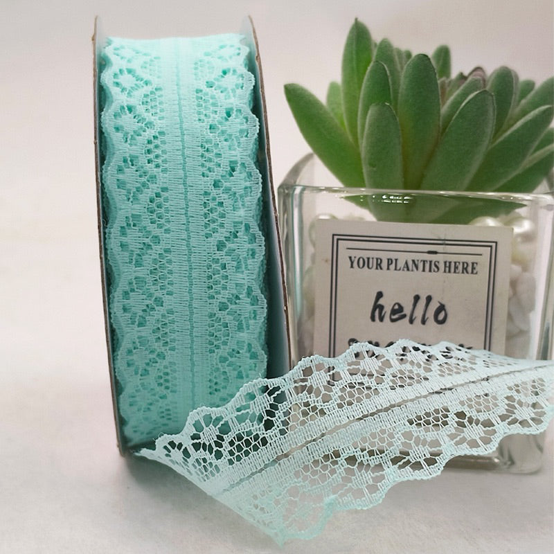 3cm (25Yards) Roll lace ribbon DIY made lace streamer bow edging gift ribbon