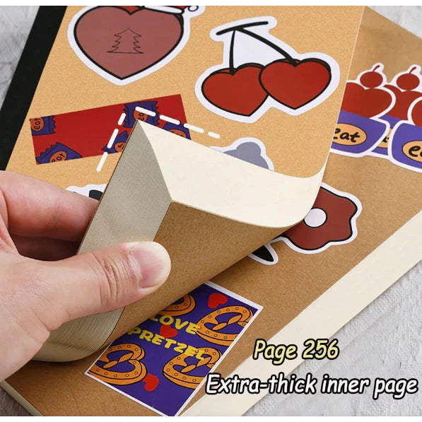 DIY A5/B5 128 Sheets notebook FREE 50pcs STICKER retro thick durable blank diary notepad
