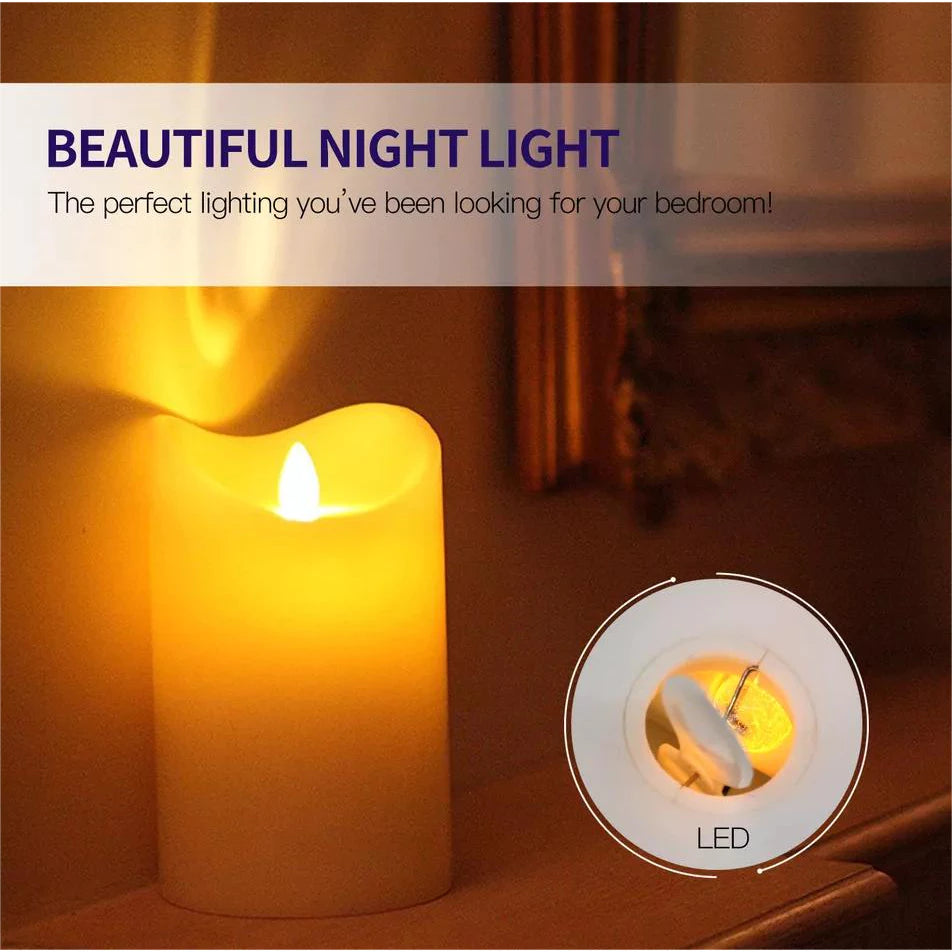 LED Swinging Candle Flameless Candle Warm Light With Battery electronic candle glossy