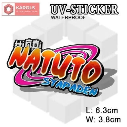 1pc Spoof Brand WATERPROOF Permanent UV Sticker Embossed Printed Logo
