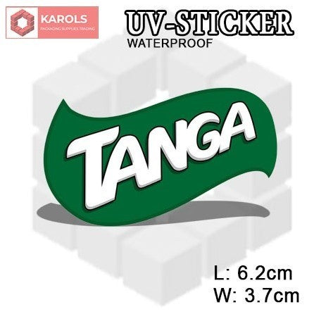 1pc Spoof Brand WATERPROOF Permanent UV Sticker Embossed Printed Logo
