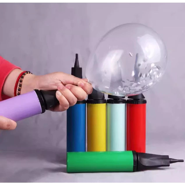 Balloon Air Pump Inflator Plastic DIY Hand Held Foot Pump Random Color