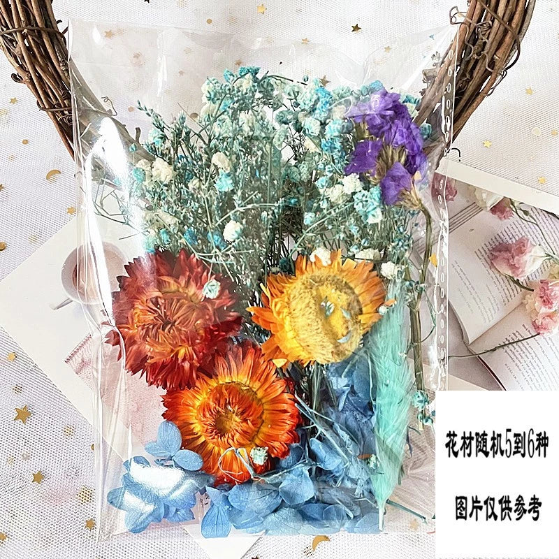 1Pack Dried flower Material Bag painting diy greeting cards real bouquet natural jarrones