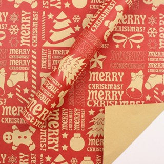5 Sheets/roll CHRISTMAS Kraft Gift Wrapper Christmas Gift Present Paper Gift paper