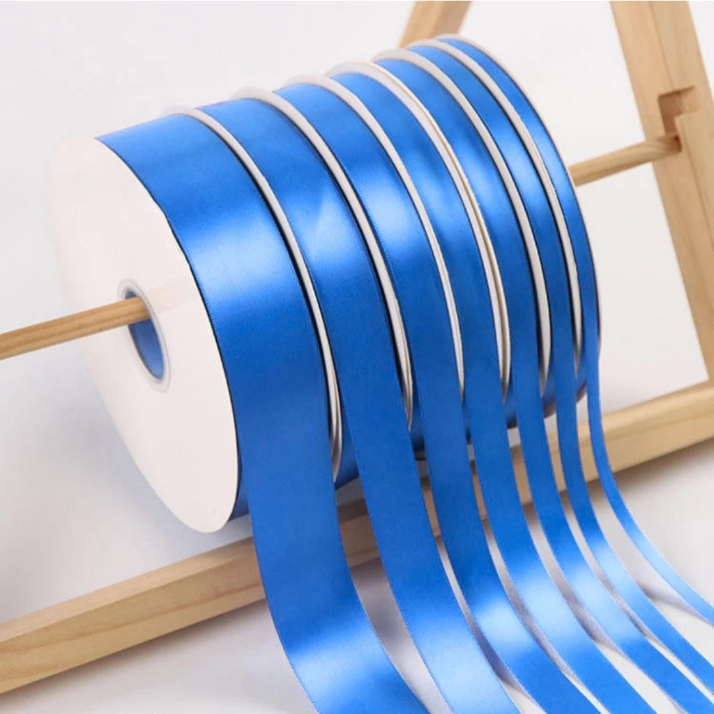 5 Yards Jade Blue High Quality Satin Ribbon Single Face (0.6cm, 1cm, 2cm, 2.5cm, 4cm, 5cm)