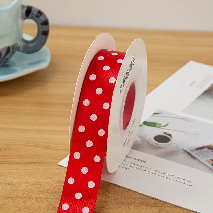 100 Yards/1Roll 2.5cm Polka Dot Ribbon - Colorful perfect for any special occasion, especially Child