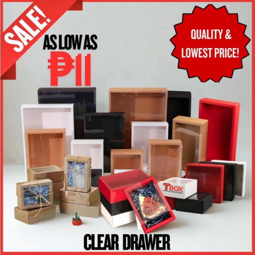 PVC Transparent Window CLEAR drawer box gift box product packaging Durable Storage