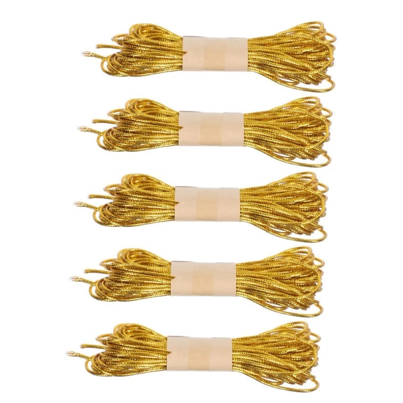 10m | Polyester Round Rope String Bundle of Each Sturdy Ties for Home Decor Crafts Wrapping Projects