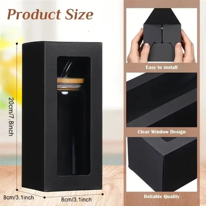 Clear Window Gift Box for 12oz-20oz Tumbler Sublimation Wedding Birthday Xmas Gift Packaging