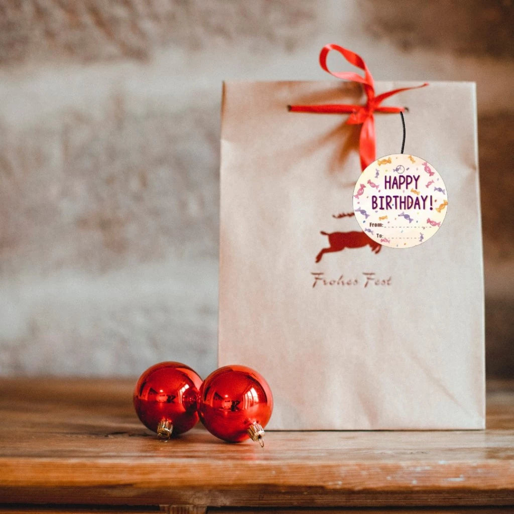 30pcs Assorted Happy Birthday Hangtags - Wishes & Messages for Birthday Gifts, Invitation, Decor Tag