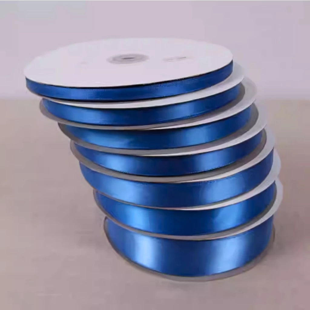 5 Yards Jade Blue High Quality Satin Ribbon Single Face (0.6cm, 1cm, 2cm, 2.5cm, 4cm, 5cm)