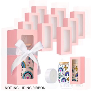 Clear Window Gift Box for 12oz-20oz Tumbler Sublimation Wedding Birthday Xmas Gift Packaging
