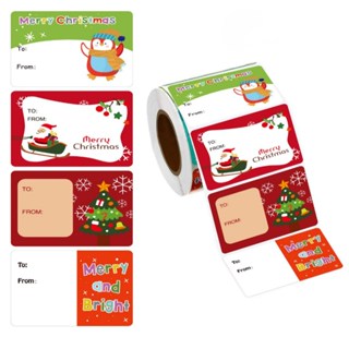 250PCS/1Roll Merry Christmas Sticker Label Santa Claus Sticker for Gifts Christmas Gift tags
