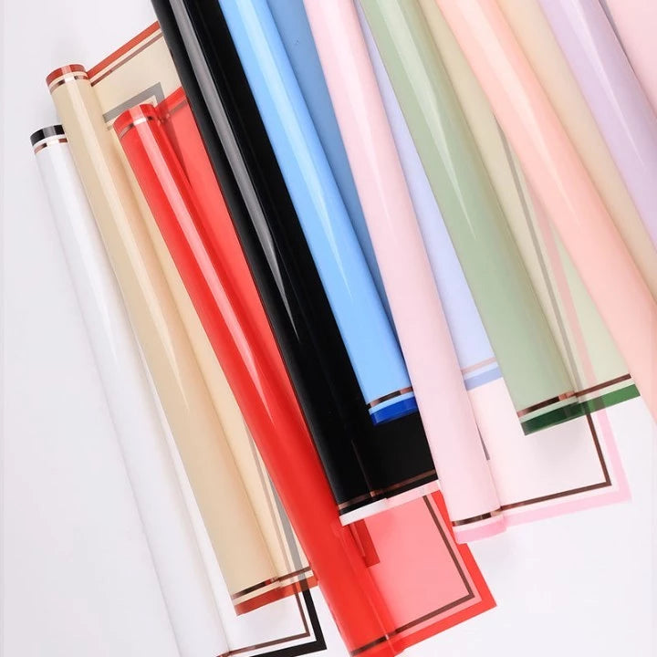 20pcs | 57*57cm Double Lined Flower Wrapping for Flowers, Trendy Arrangements Waterproof